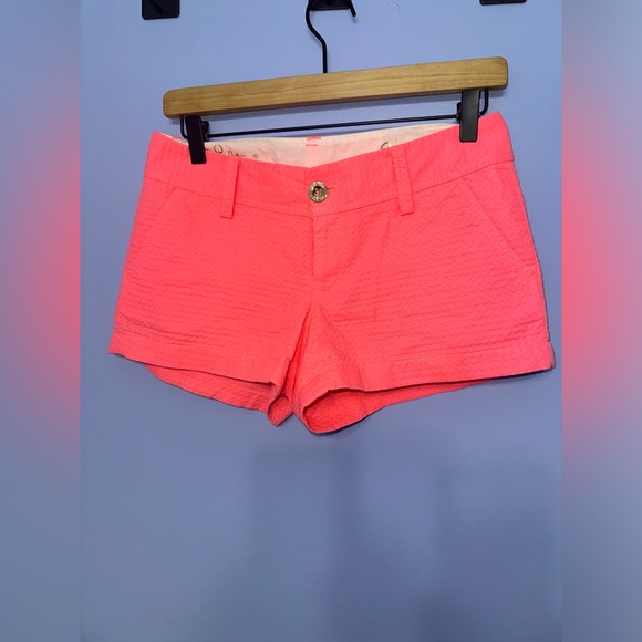 Lilly Pulitzer The Walsh Short Neon Barbie Pink‎ NWOT Size 0 - Picture 1 of 7